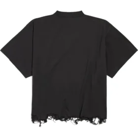 BB Klasické zkrácené tričko Balenciaga v oversized střihu „Black“ 783399TQVS81083