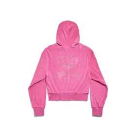 BB Motel mikina s kapucí a zipem, přiléhavá „Dark Pink“ 791755TQVU85803