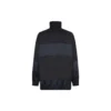 BB Patchworková nylonová větrovka s celopropínacím zipem „Navy Black“ 623019TIO544100