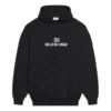 Bb Pixel Fleece mikina s kapucí a stahovací šňůrkou, dlouhé rukávy, černá 578135TKVI81070