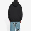 Bb Pixel Fleece mikina s kapucí a stahovací šňůrkou, dlouhé rukávy, černá 578135TKVI81070