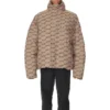 Bundy BB Monogram s kapucí a výplní „Beige Brown“ 681885TML339378