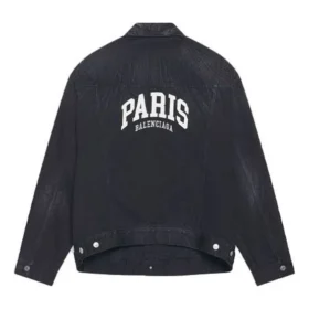 Cities Pařížová oversized Denim bundy „Washed Black White“ 690198TBP479034