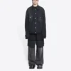 Cities Pařížová oversized Denim bundy „Washed Black White“ 690198TBP479034