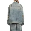 Denim bundy s graffiti „Světle modrá“ 721708TOW664036