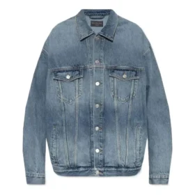 Denim bundy s knoflíky a efektem vyblednutí „Blue“ 724651THW254245