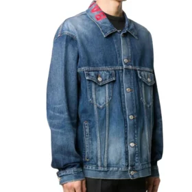 Denim bundy s logem na krku „Modrá“ 571324TCW032340