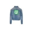 Denim bundy s logem na zádech „Blue Green“ 606170TDW144065