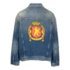 Denim bundy s nášivkou na zádech „Blue“ 697781TBP484455