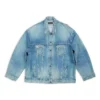 Denim bundy s roztrhaným vzhledem „Blue“ 727840TNW014268