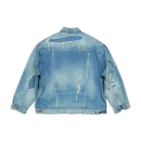 Denim bundy s roztrhaným vzhledem „Blue“ 727840TNW014268