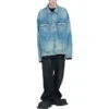 Denim bundy s roztrhaným vzhledem „Blue“ 727840TNW014268