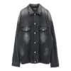 Denim bundy s vypraným vzhledem, volný střih „Black“ 662772TKVG51000