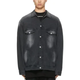 Denim bundy s vypraným vzhledem, volný střih „Black“ 662772TKVG51000