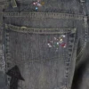 Denim kalhoty s rovným střihem a doodle potiskem „Blue“ 746986TOW664036