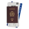 Dlouhá peněženka Passport na 2 lístky „Dark Red“ 7877772AA3R6027