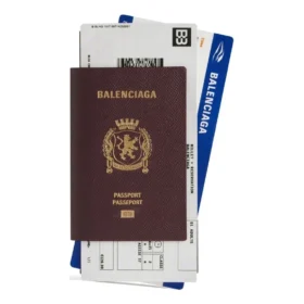 Dlouhá peněženka Passport na 2 lístky „Dark Red“ 7877772AA3R6027