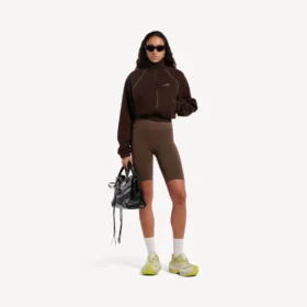 Dámské bezešvé cyklistické šortky Techwear v barvě moka