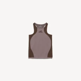 Dámské bezešvé tílko v provedení techwear v barvě taupe/moka