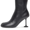 Dámské kotníkové kozačky 90 mm „Black Leather“ 701937WBCR01000