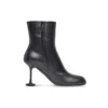 Dámské kotníkové kozačky 90 mm „Black Leather“ 701937WBCR01000