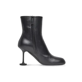 Dámské kotníkové kozačky 90 mm „Black Leather“ 701937WBCR01000