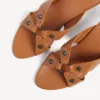 Dámské městské sandály v barvě camel