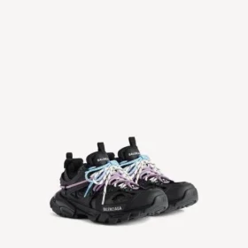 Dámské šněrovací tenisky na trail v černé/růžové/modré/béžové barvě