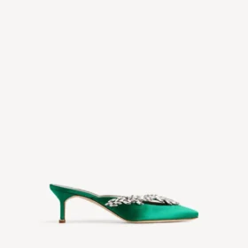 Dámské pantofle Balenciaga | Manolo Blahnik v barvě trávy