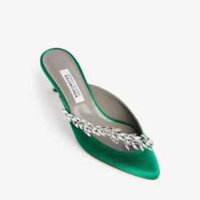 Dámské pantofle Balenciaga | Manolo Blahnik v barvě trávy