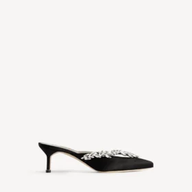 Dámské pantofle Balenciaga | Manolo Blahnik v černé barvě