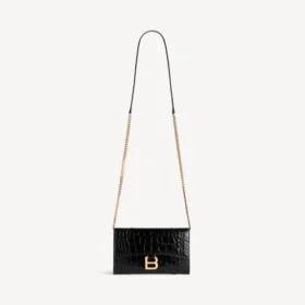 Dámská peněženka ve tvaru Hourglass na řetízku, černá