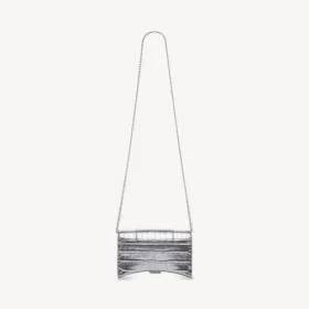 Dámská peněženka ve tvaru Hourglass na řetízku, stříbrná
