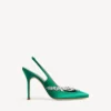 Dámské sandály Balenciaga | Manolo Blahnik s páskem přes patu v barvě trávy