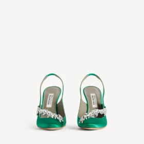 Dámské sandály Balenciaga | Manolo Blahnik s páskem přes patu v barvě trávy
