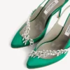 Dámské sandály Balenciaga | Manolo Blahnik s páskem přes patu v barvě trávy