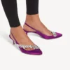 Dámské sandály Balenciaga | Manolo Blahnik s páskem přes patu ve fialové barvě