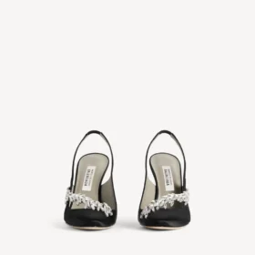 Dámské sandály Balenciaga | Manolo Blahnik s páskem za patou v černé barvě