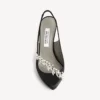 Dámské sandály Balenciaga | Manolo Blahnik s páskem za patou v černé barvě