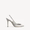 Dámské sandály Balenciaga | Manolo Blahnik v šedé barvě „plume“