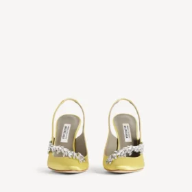 Dámské sandály Balenciaga | Manolo Blahnik v limetkové barvě