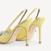 Dámské sandály Balenciaga | Manolo Blahnik v limetkové barvě