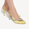 Dámské sandály Balenciaga | Manolo Blahnik v limetkové barvě