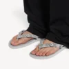 Dámské sandály Cagole s páskem v barvě Balenciaga Grey/Crystal