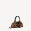 Dámská taška typu bowling bag mini v provedení bolero v barvě béžová/moka