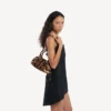 Dámská taška typu bowling bag mini v provedení bolero v barvě béžová/moka