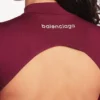 Dámské technické body s výřezy v barvě burgundské/aqua