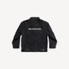 Dětská oversized bunda Balenciaga v černé vybledlé barvě