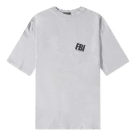 FBI Oversized tričko „Heather Grey Black“ 681314TLVG91380