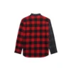 Flanelová košile s patchworkovým kostkovaným vzorem „Red Black“ 647364TJM136167